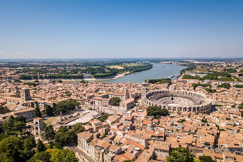 Arles, vue aérienne