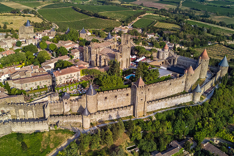 Carcassonne, vue aérienne